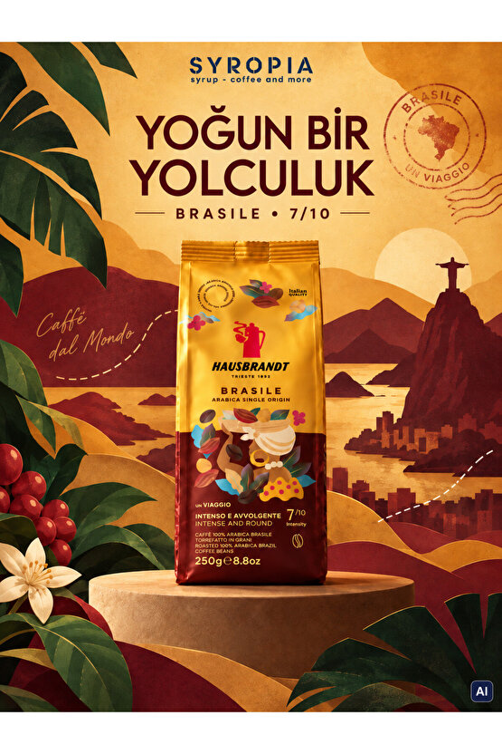 Brasile 250 gr Çekirdek Kahve
