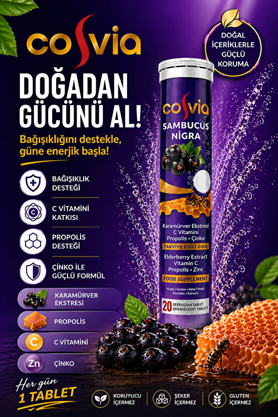 Sambucus Nigra 20 Efervesan Tablet X2 Adet