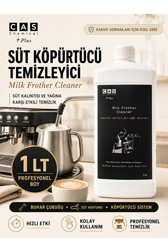 Profesyoneller Için Süt Köpürtücü Temizleme Solüsyonu - 1 Lt Delonghi  Philips  Siemens Uyumlu