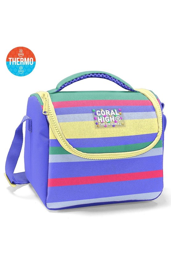 Kids Milka Gri Sarı Çizgi Desenli 3’lü Okul Çanta Seti SET0133202