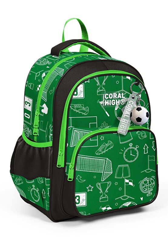 Kids Yeşil Futbol Desenli 3lü Okul Çanta Seti SET0133247
