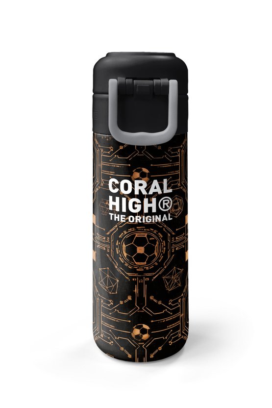Kids Futbol Desenli Pipetli ve Direkt İçim Çelik Termos 500 ml 38117
