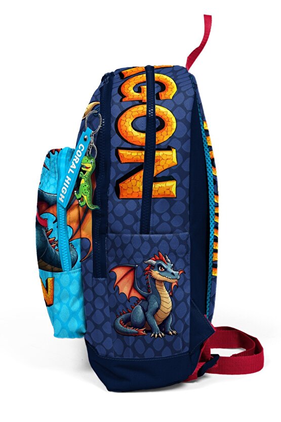 Kids Dragon Desenli Okul Sırt Çantası 33213