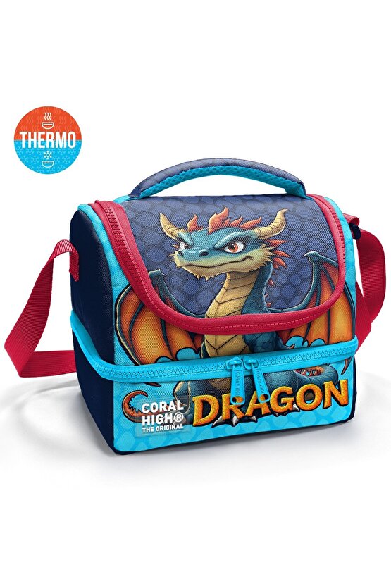 Kids Dragon Desenli Thermo İki Katlı Beslenme Çantası 37206
