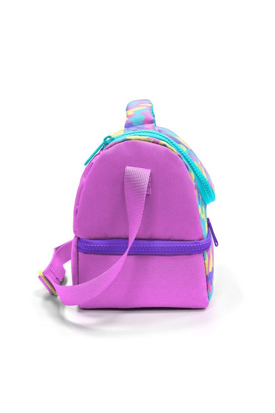 Kids Pembe Sarı Lavanta Kamuflaj Desenli Thermo İki Katlı Beslenme Çantası 37201