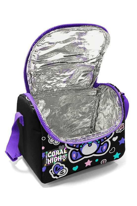Kids Siyah Ayıcık Desenli Thermo Beslenme Çantası 37142