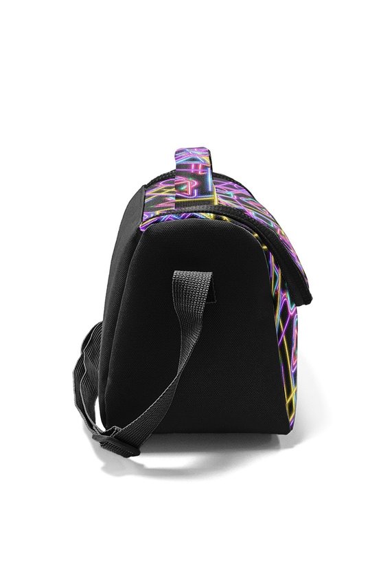Kids Siyah Renkli Neon Desenli Thermo Beslenme Çantası 37148
