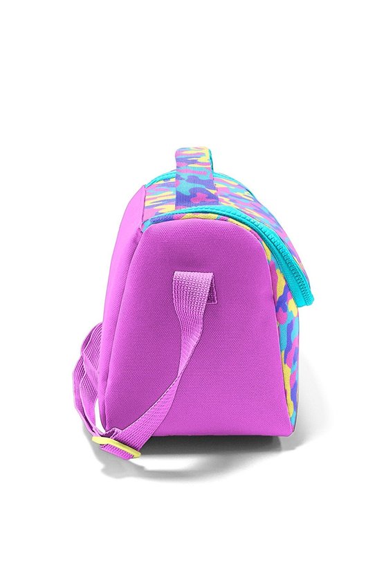 Kids Pembe Sarı Lavanta Kamuflaj Desenli Thermo Beslenme Çantası 37101