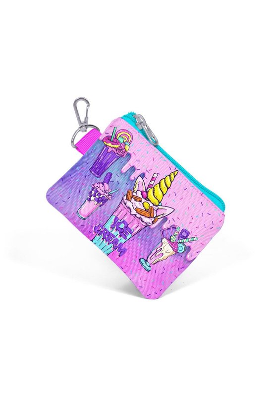 Kids Pembe Mor Milkshake Dondurma Desenli Para Çantası 21878