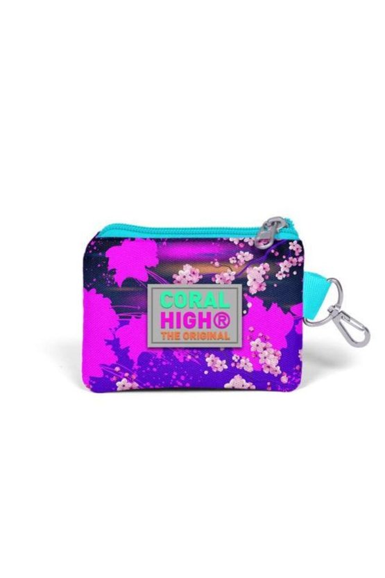 Kids Mor Pembe Anime Kedi Desenli Bozuk Para Çantası 21882