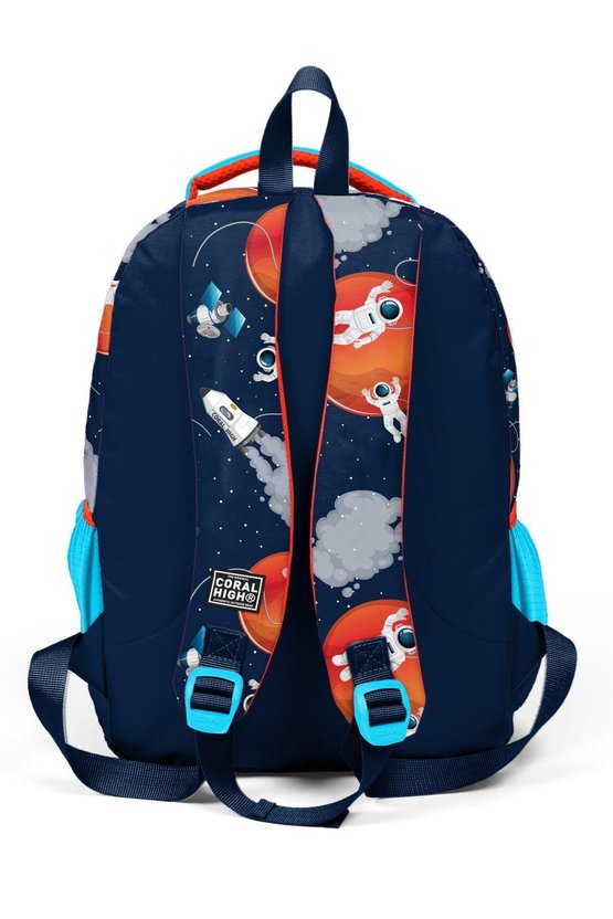Kids Lacivert Mavi Astronot Desenli 3lü Okul Çanta Seti SET0123660