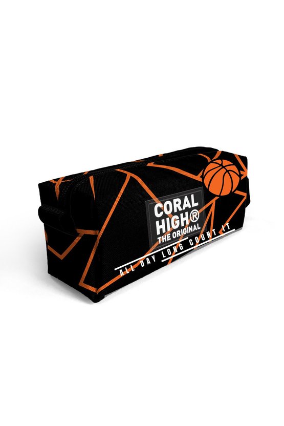 Kids Turuncu Siyah Basketbol Kalem Çantası 22079