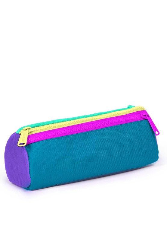 Kids Pembe Pastel Renkli Üç Bölmeli Kalem Çantası 22059