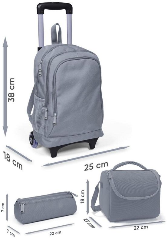 GOSHOPYA Mavi Su Yeşili Denizatı Desenli 3’lü Okul Çanta Seti GOSET0123972