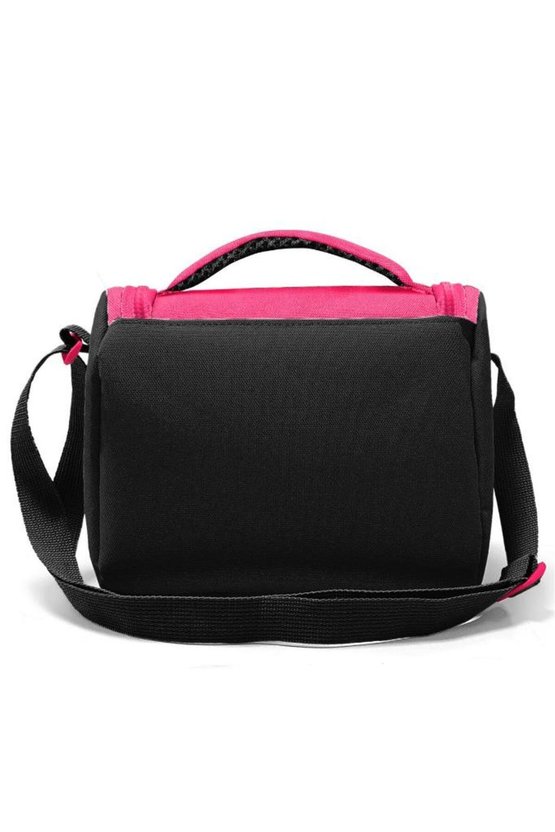 GOSHOPYA Pembe Siyah Beyaz Desenli 3’lü Okul Çanta Seti GOSET0123678
