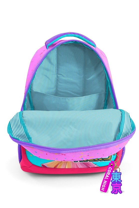 Kids Pembe Turkuaz K-Pop Desenli 3 lü Okul Çanta Seti SET0114427