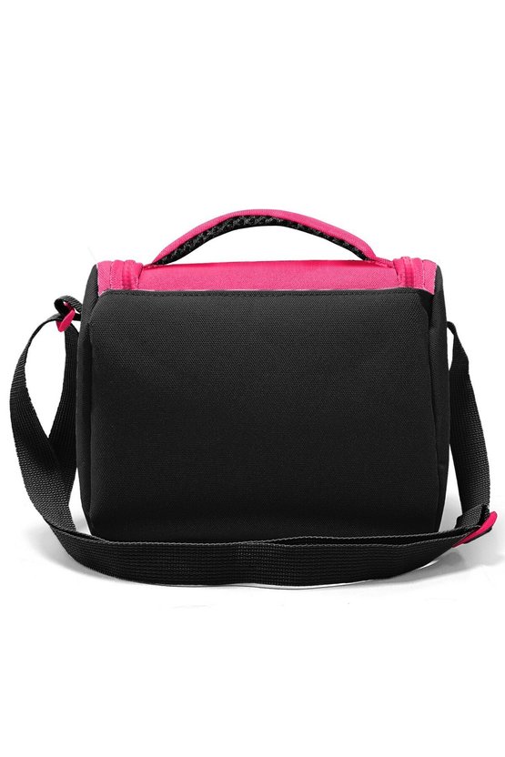 Pembe Siyah Beyaz Desenli 3 lü Okul Çanta Seti SET0123678