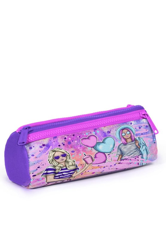 YAYGAN Coral High Kids Pembe Mor Fashion Girl Desenli 3’lü Okul Çanta Seti 23755-MİX3