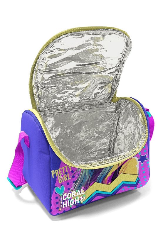 Kids Lavanta Turkuaz Kulaklı Kız Desenli 3’lü Okul Çanta Seti SET0123661
