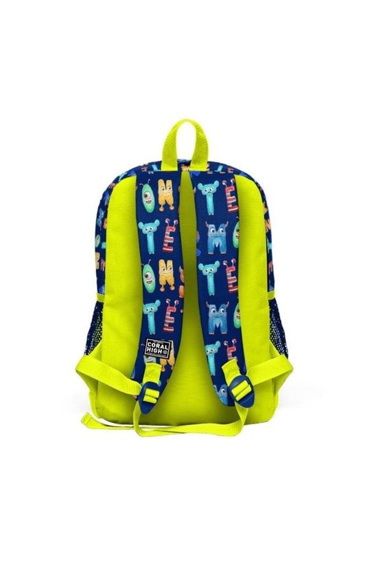Kids Lacivert Neon Sarı Monster Desenli 3’lü Okul Çanta Seti SET0123726