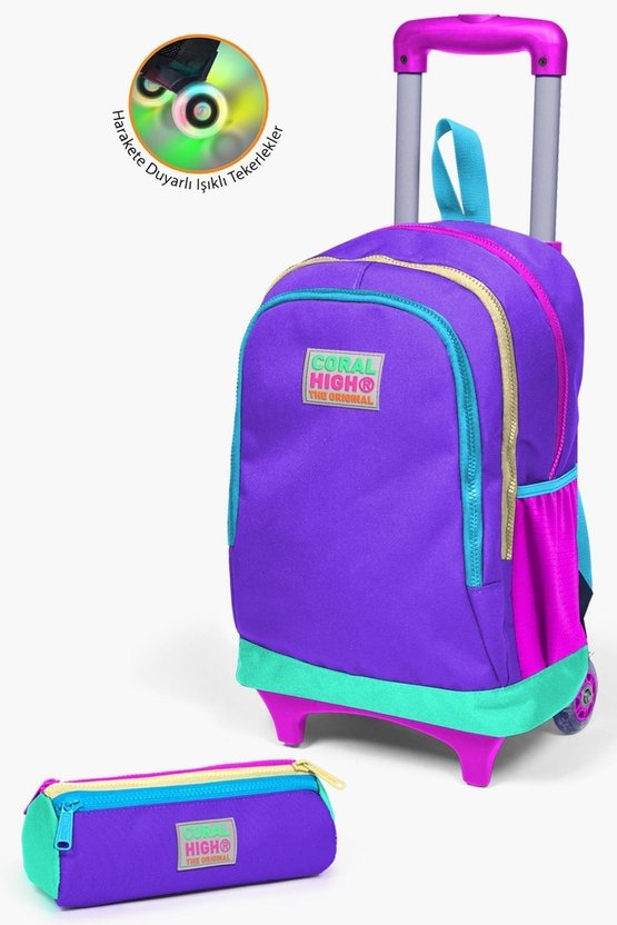 Kids Mor Renk Detaylı 2li Çanta Seti SET0223934