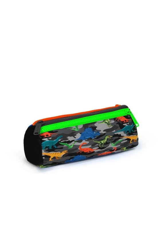 Kids Siyah Gri Dinozor Desenli USBli 3’lü Okul Çanta Seti SET0123844