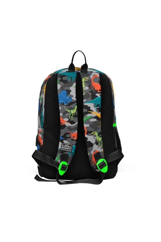 Kids Siyah Gri Dinozor Desenli USBli 3’lü Okul Çanta Seti SET0123844