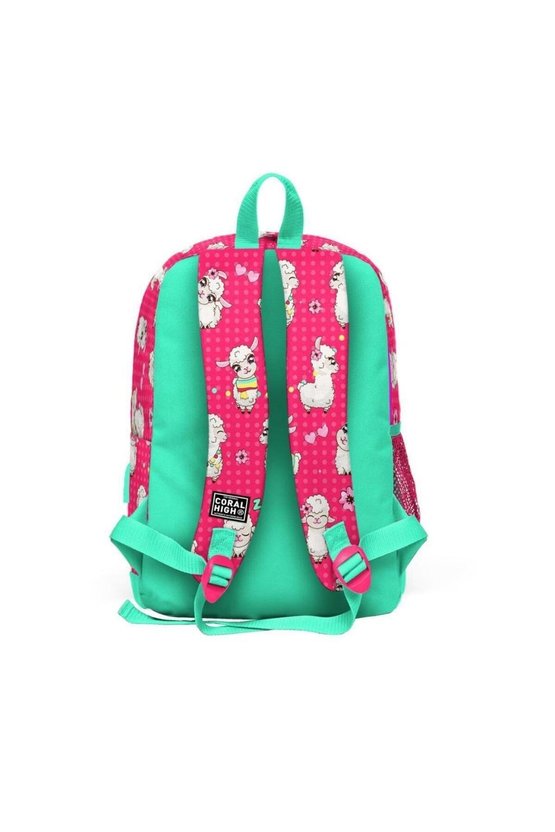 Kids Neon Mercan Su Yeşili Alpaka Desenli USBli 2li Okul Çanta Seti GOSET0223268