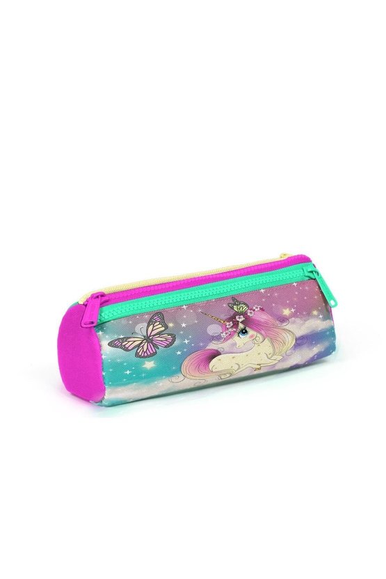 Kids Pembe Su Yeşili Unicornlu Kız Desenli 2li Okul Çanta Seti SET0223733