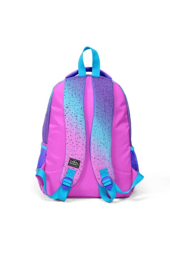 Kids Açık Pembe Mavi Kaplumbağa Desenli 3’lü Okul Çanta Seti GOSET0123497