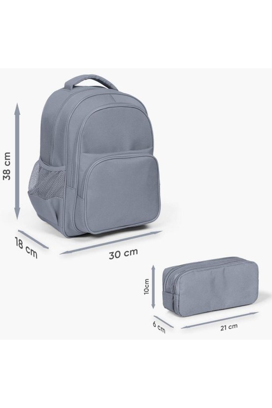 Kids Açık Pembe Lavanta Kalp Desenli 2liOkul Çanta Seti GOSET0223401