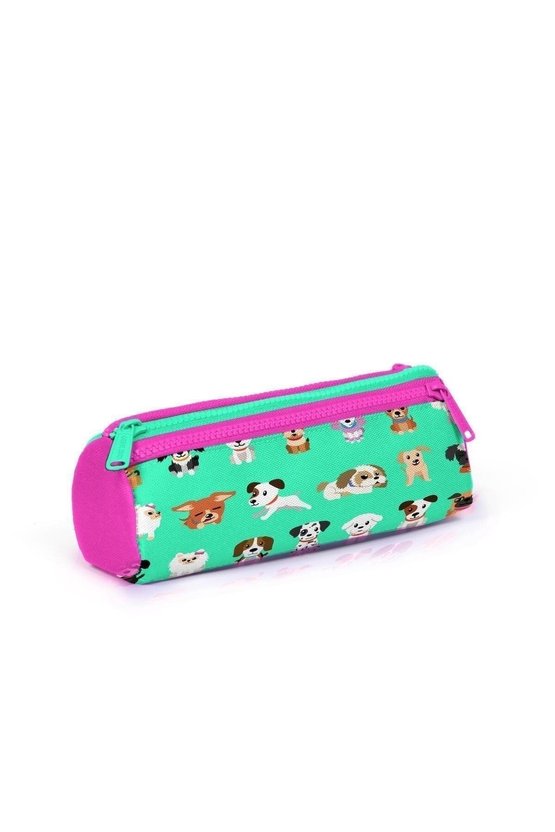 Kids Su Yeşili Neon Pembe Köpek Desenli 3’lü Okul Çanta Seti SET0123465