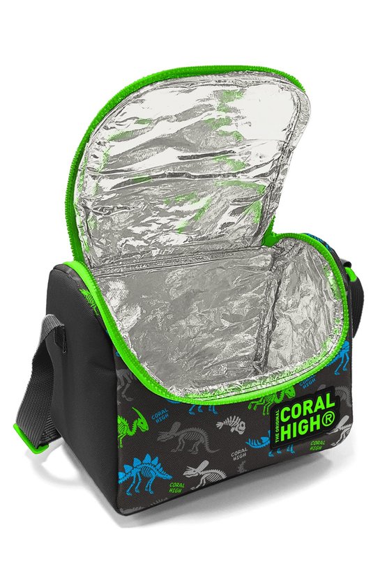 Kids Gri Dinozor Desenli Thermo Beslenme Çantası 11864