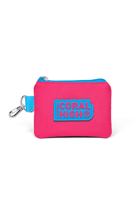 Kids Neon Mercan Lacivert Bozuk Para Çantası 21707