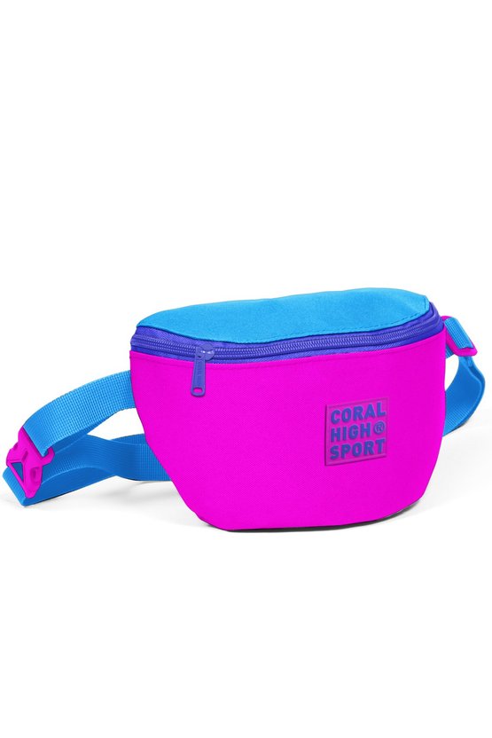 Sport Pembe-mavi Iki Bölmeli Bel Çantası