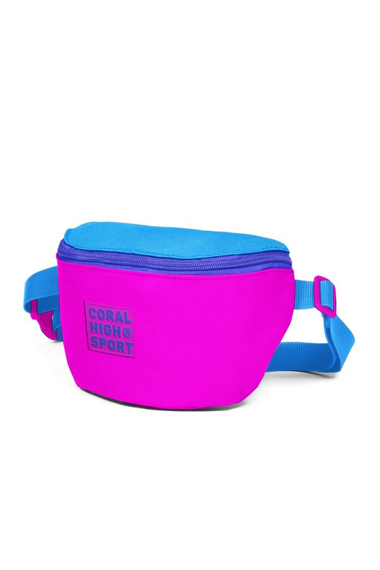 Sport Pembe-mavi Iki Bölmeli Bel Çantası