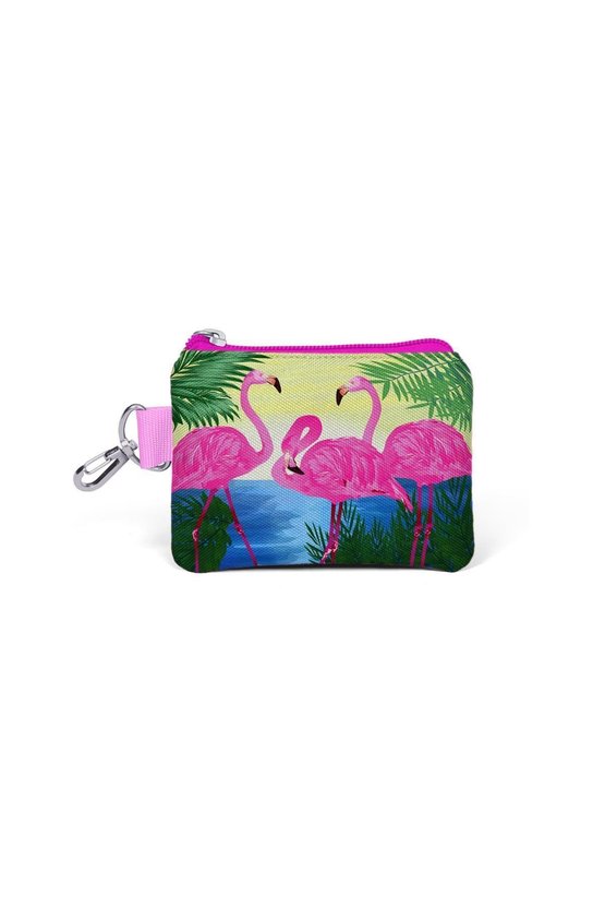 Pembe Flamingo Desenli Bozuk Para Çantası 21770