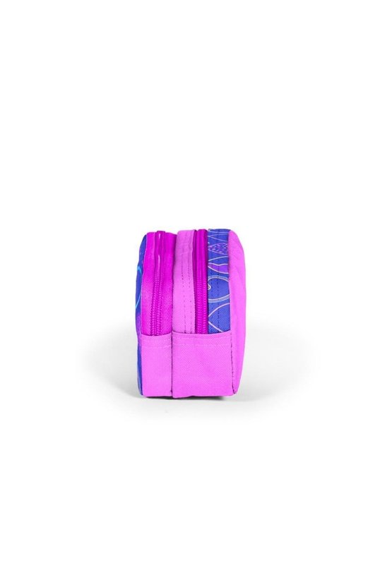 Kids Açık Pembe Lavanta Kalp Desenli Iki Bölmeli Kalem Çantası 22280
