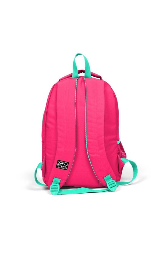 Kids Neon Mercan Su Yeşili Flamingo Desenli Üç Bölmeli Usb Şarjlı Kulaklık Çıkışlı Okul S