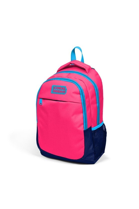 Kids Neon Mercan-lacivert Üç Bölmeli Okul Sırt Çantası 14392
