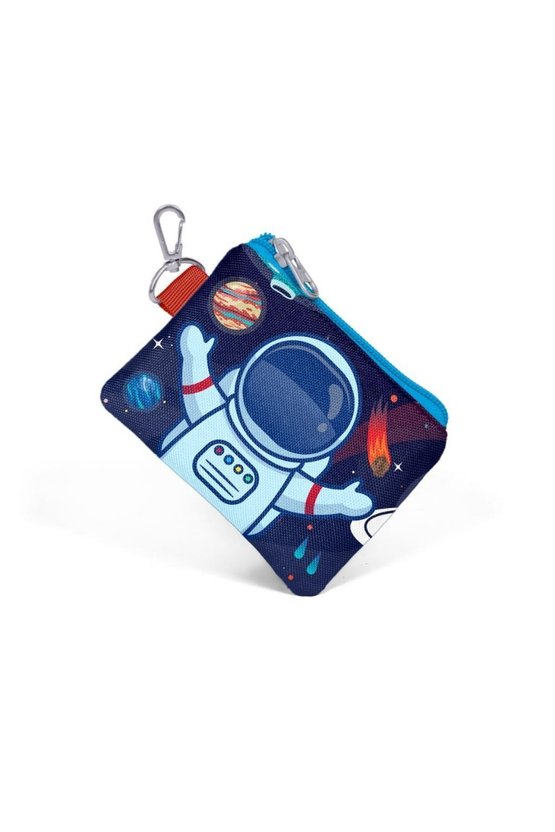 Kids Saks Mavi Astronot Desenli Bozuk Para Çantası 21824