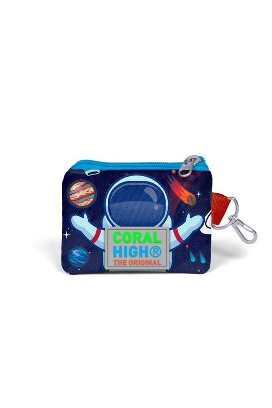 Kids Saks Mavi Astronot Desenli Bozuk Para Çantası 21824