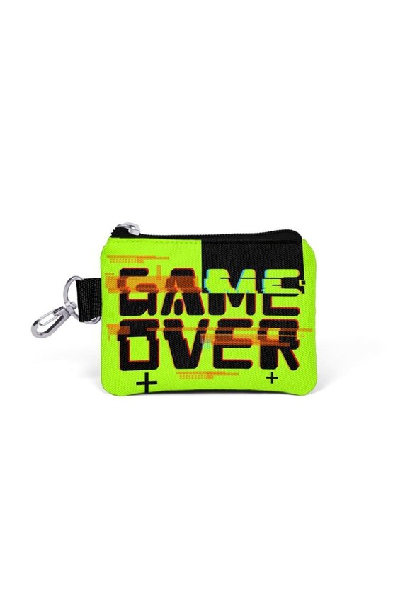 Kids Siyah Neon Sarı Game Over Desenli Bozuk Para Çantası 21828
