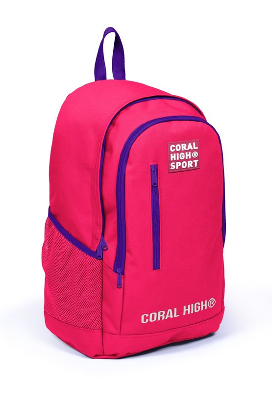 Sport Neon Mercan Üç Bölmeli Usb Şarjlı Kulaklık Çıkışlı Sırt Çantası 23235