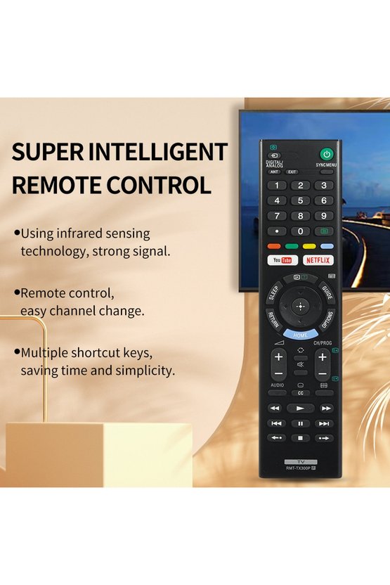 Yeni RMT-TX300P Uzaktan Kumanda Sony BRAVIA TVye Uygun YouTube Nli Evrensel Uzaktan Kumanda...