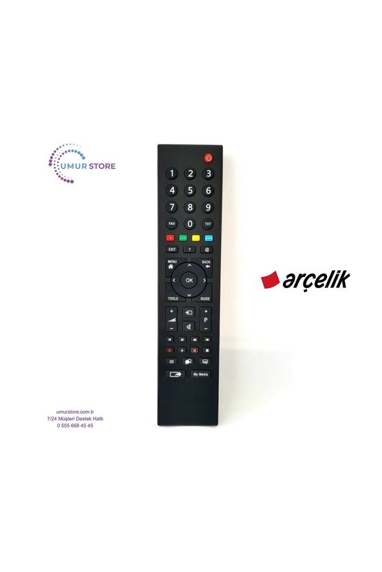 Arçelik İle Uyumlu A55-LB-8477 LED TV Kumanda