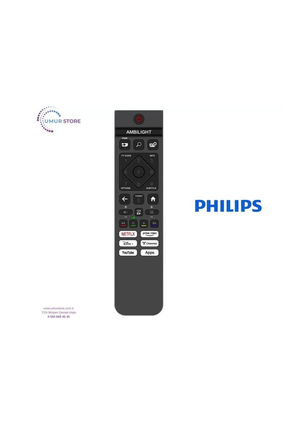 Philips İle Uyumlu Model 42OLED81012 Smart Led Tv Kumandası-Mikrofonsuz
