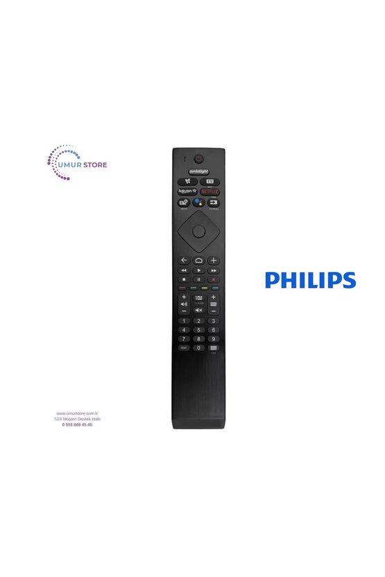 Philips İle Uyumlu Model 70PUS854512 Mikrofonlu Ses Komutlu Smart Tv Kumanda