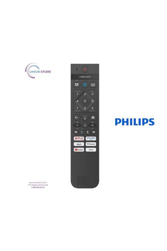Philips İle Uyumlu Model 43PUS851012 qled 4k Ambilight Mikrofonlu Kumanda