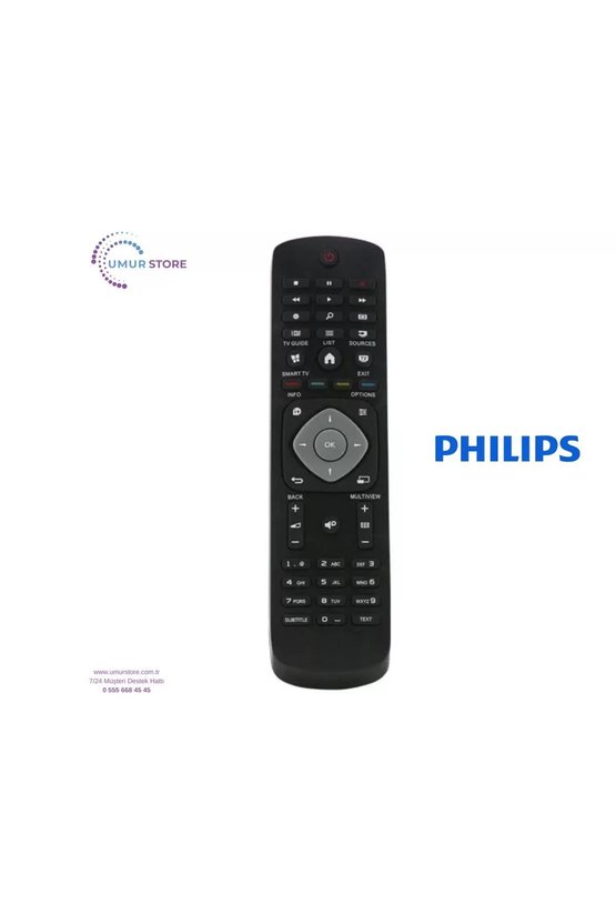 Philips İle Uyumlu 47PFK610912 Led Televizyon Kumandası